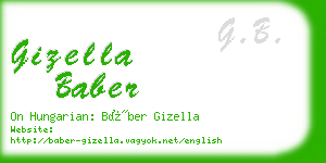 gizella baber business card